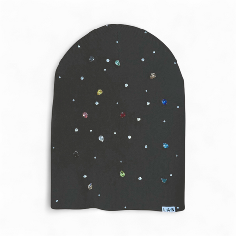 Dark Grey Starburst Beanie