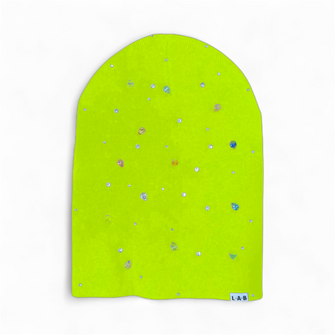 Highlight Green Starburst Beanie